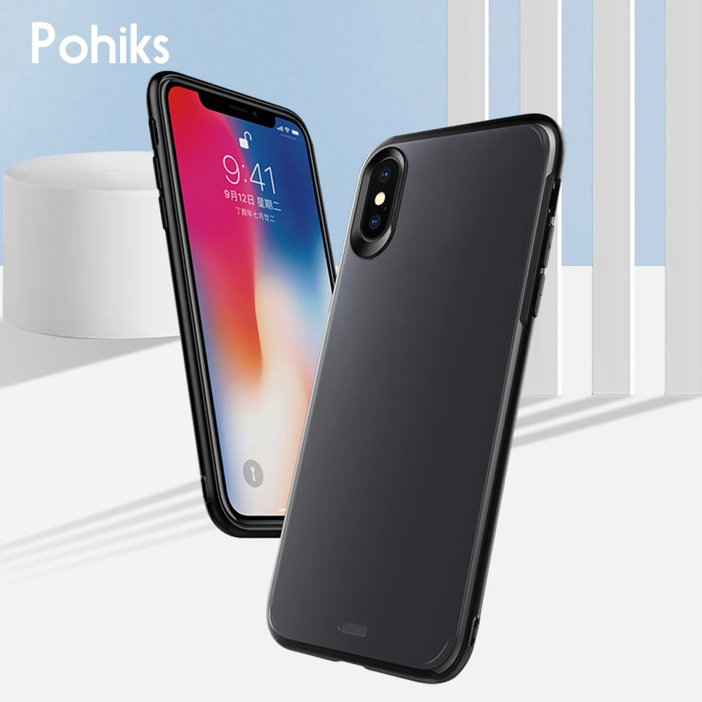 

Pohiks Capa For iphone 6 6s plus 8 7 Shockproof PC+TPU Frosted Phone Case Back Cover For iPhone XS Max XR X 6 7 8 Plus Fundas