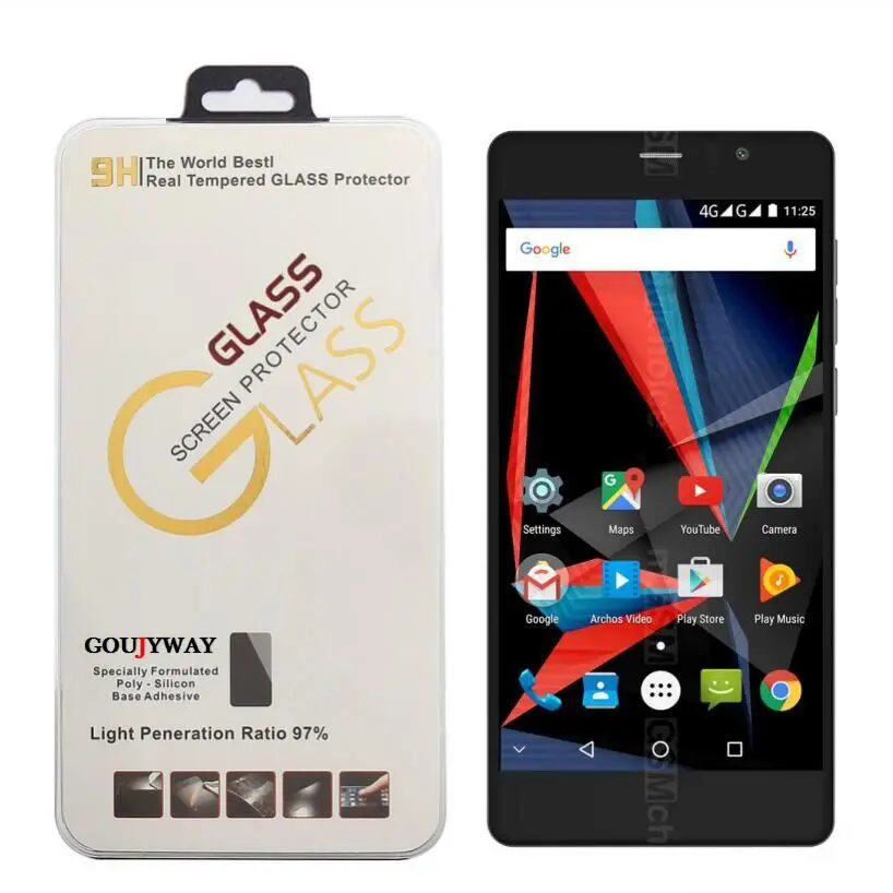 Закаленное стекло для Archos 55 Diamond селфи облегченный Alpha Plus 2 gamma Omega аксессуары