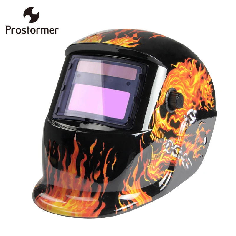 

Prostormer Welder Mask Skull Welding Mask Solar Auto Darkening MIG MMA Electric Welding Mask/Helmet/welder Cap/Welding Lens 2018