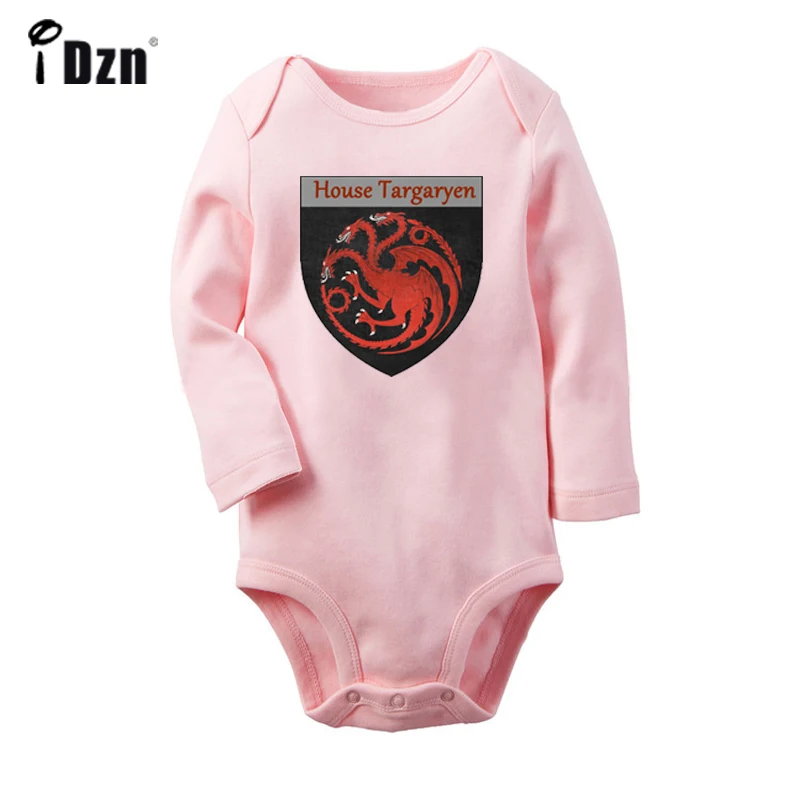 

Dragons Game of Thrones House Targaryen Fire and Blood Newborn Baby Bodysuit Toddler Long Sleeves Onsies Jumpsuit Cotton Clothes