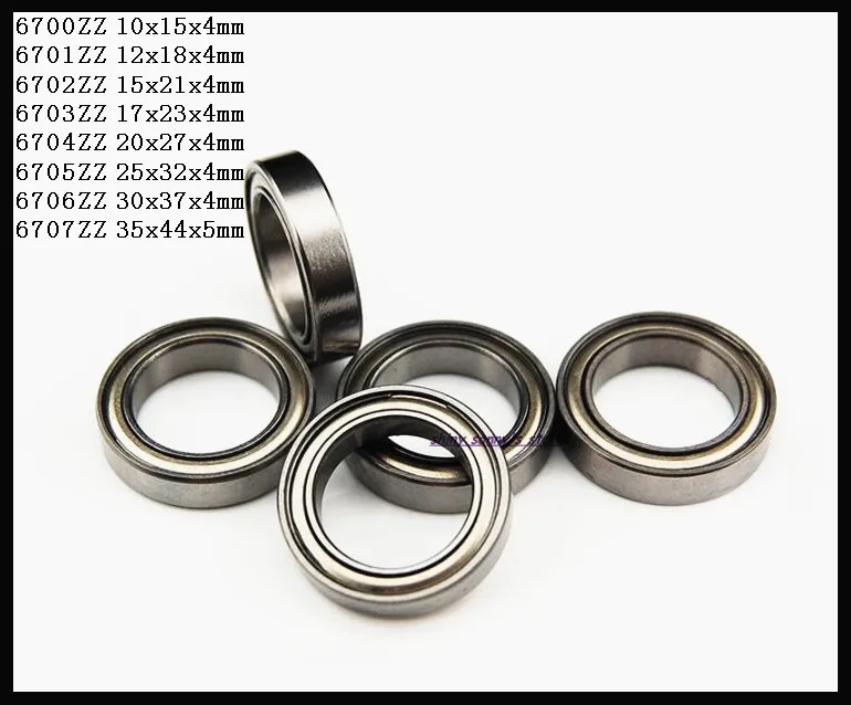 6701ZZ 6701 Metal Shielded Ball Bearings Miniature Bearings 12x18x4mm x 5PCS 