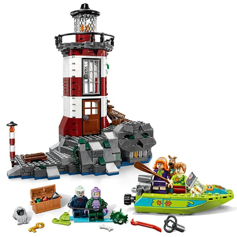 

Scooby Doo Haunted Lighthouse 75903 Building Block Figure Model Educational Toys For Children Compatible BELA 10431