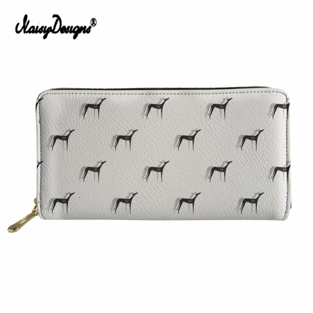 

NOISYDESIGNS 2019 Greyhound Dog Prints Women Wallet Soft PU Leather Women's Clutch Money Female Designer Wallets Coin Card Purse