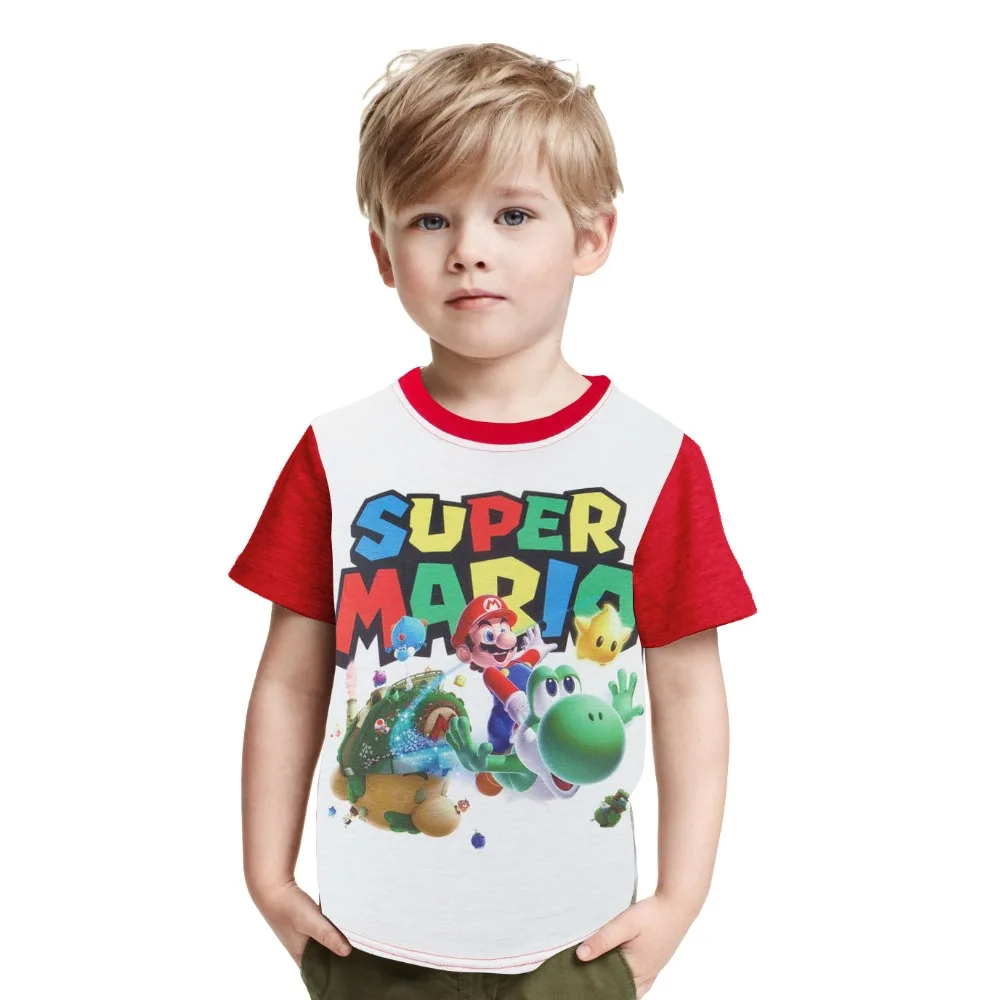 

Children Super Mario Printing Clothes Boy Girl Cartoon Mario Brother T Shirt Kids Cotton T-shirt Baby Tshirt Summer Tee Tops