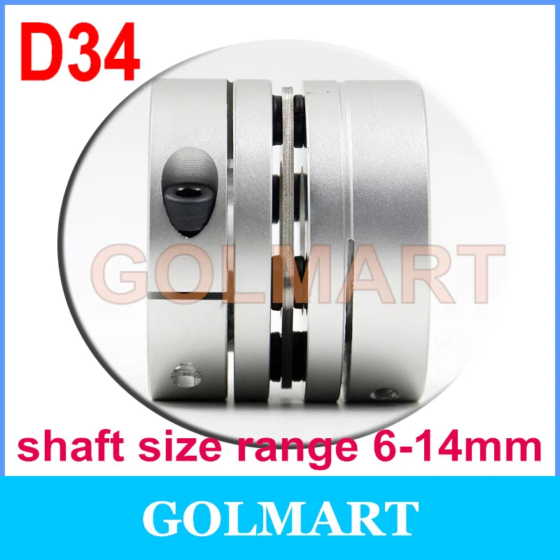 

D34 L31 Motor Shaft Coupling Outer Dia. 34mm Flexible Single Diaphragm Disk Coupling 34*31mm Disc Coupler for CNC motor