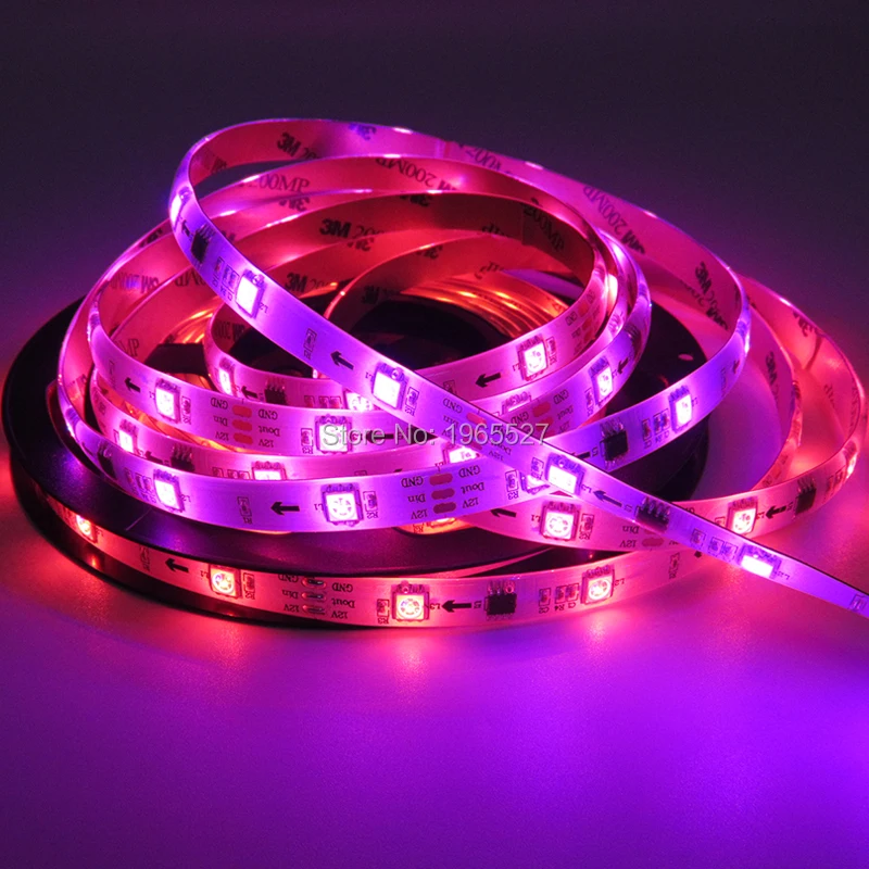 12 В 30 светодиодный s/m RGB WS2811 Пиксельная Светодиодная лента, 5050 SMD RGB светодиодный 10 пикс./м с 10 шт. WS2811 IC, 5 м/рулон, белая печатная плата