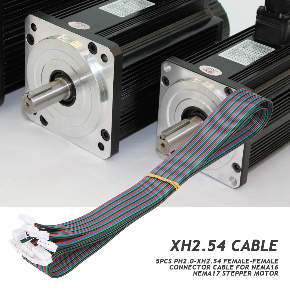 5 шт. PH2.0-XH2.54 Female-Female ПВХ соединительный кабель с разъемом кабеля для Nema16 Nema17 шаговый двигатель 3D-принтеры 4-контактный соединительные провода карманного электрического кабеля