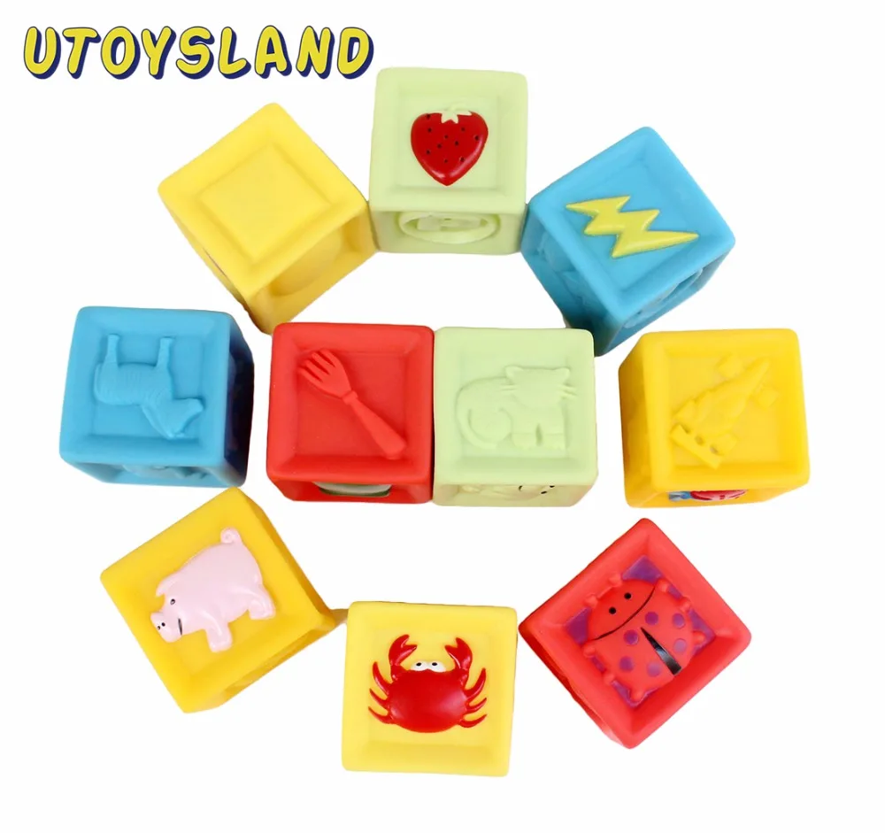 UTOYSLAND 10Pcs Cartoon Dice Cube Building Blocks Baby Kids Children Educational Toy baby-building-blocks UTOYSLAND 10Pcs Cartoon Dice Cube Building Blocks Baby Kids Children Educational Toy baby-building-blocks