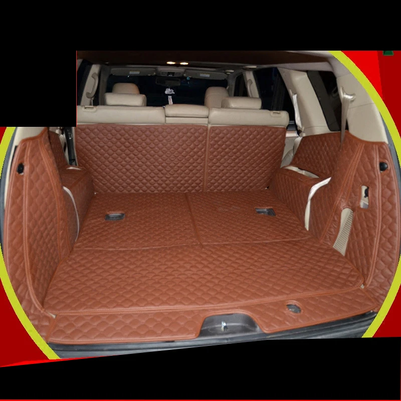 fiber leather car trunk mat for kia mohave 2009 2010 2011 2012 2013 kia Borrego car accessories