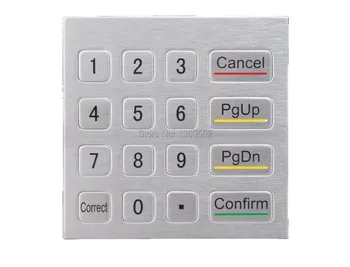 

Non-Encrypted 3DES EPP, Rugged numeric keypad,custom keypad,metal keypad, 16 keys mini stainless steel metal numeric keypad