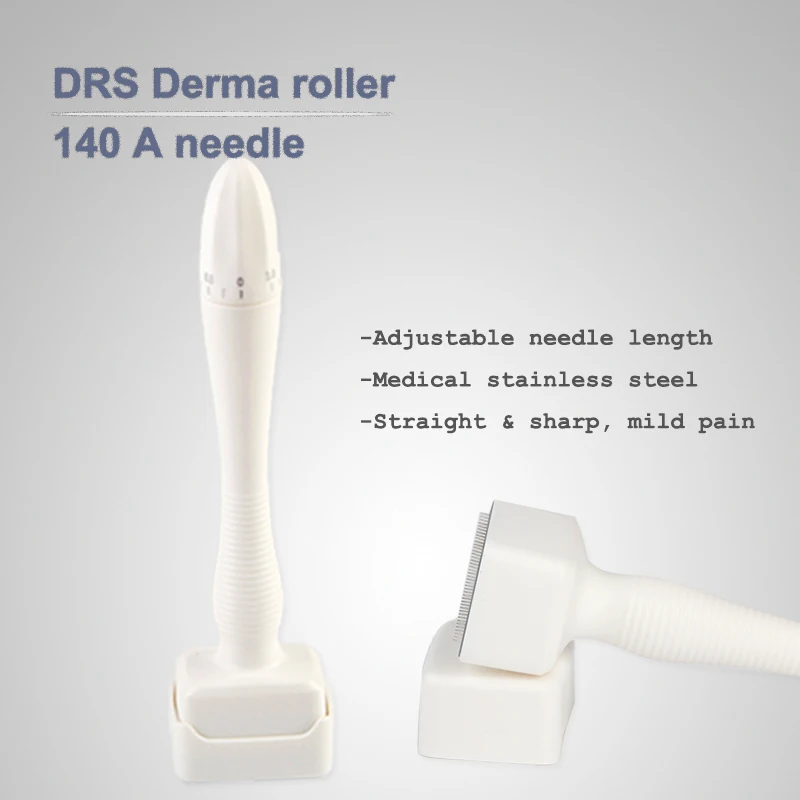 Adjustable Needle Length Micro Needle Stamp Skin Care 140 Stainless Steel Micro Needling Derma Meso Agulha Mento Mezoroller