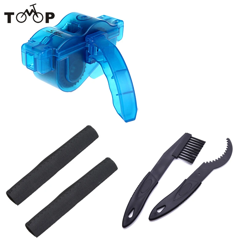 

5Pcs/Set Bicycle Chain Cleaner Mountain Bike Machine Brushes Scrubber Wash Tool Kit Bicycle Cycling Frame Chain Protector Cover