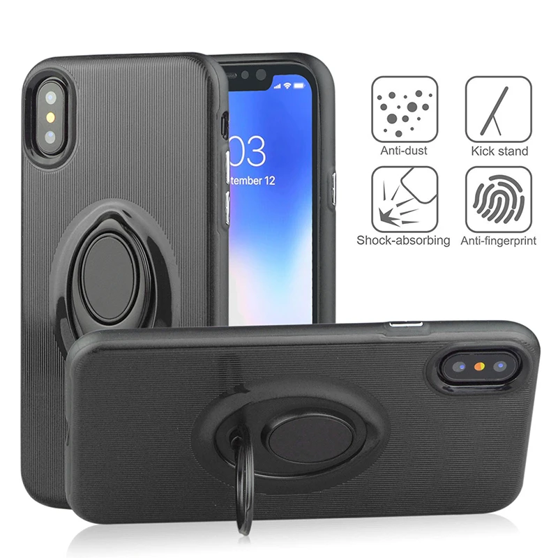 Чехол для телефона iPhone X 8 плюс Магнитная автомобиля кольцо держатель подставка