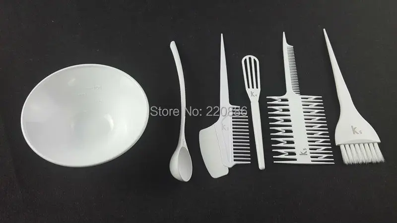 

Hair Coloring Sets Hair Dye Colouring Brush & Bowl Hair Color Comb Brush GIC-HA643 Comb Hair Dye (6PCS/SET)