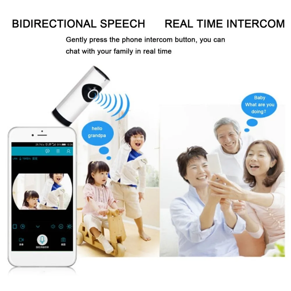  720 P Wifi Macchina Fotografica Panoramica A 360 Gradi Fish-eye Smart Home Casa Intelligente di Sor