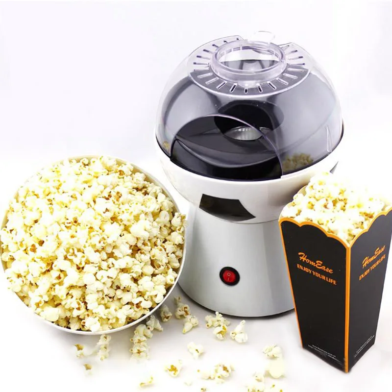 

Portable Electric Popcorn Maker Round Hot Air Popcorn Making Machine Kitchen Desktop Mini DIY Tool TN88