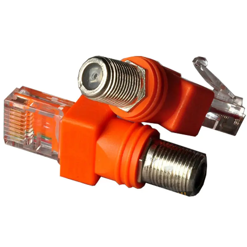 5 шт./партия F type RG6 разъем РЧ Женский к RJ45 Мужской коаксиальный баррель муфта