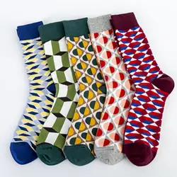 PEONFLY 2019 новые мужские носки хлопковые повседневные персональный дизайн хип хоп Уличная Счастливые Носки Подарки для мужчин Брендовое