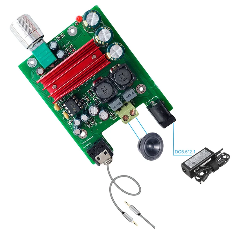 TPA3116 Subwoofer 100W Digital Power Amplifier Board TPA3116D2 Amplifiers NE5532 OPAMP DC8-25V