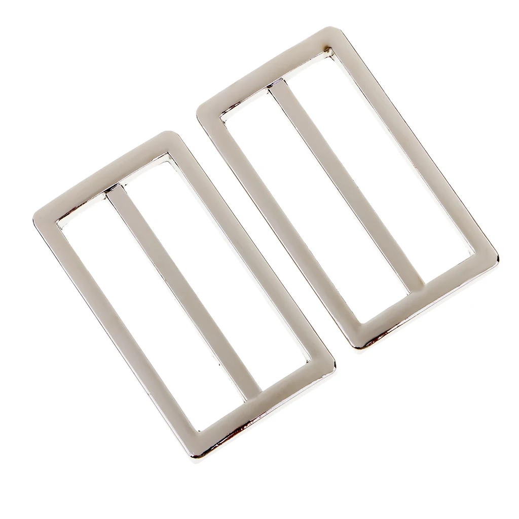 4Pcs Metal Tri Glide Slide Buckles Backpack Straps Adjuster Buckles 38mm Webbing Slider