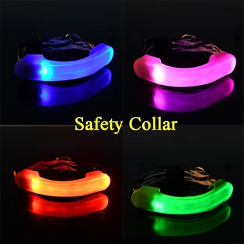 

Pet Security Warning Lights Silicone Straps Aupplies Led Light Glowing Bandage On Dog Cat Collar Perro Leash Pets Acessorios