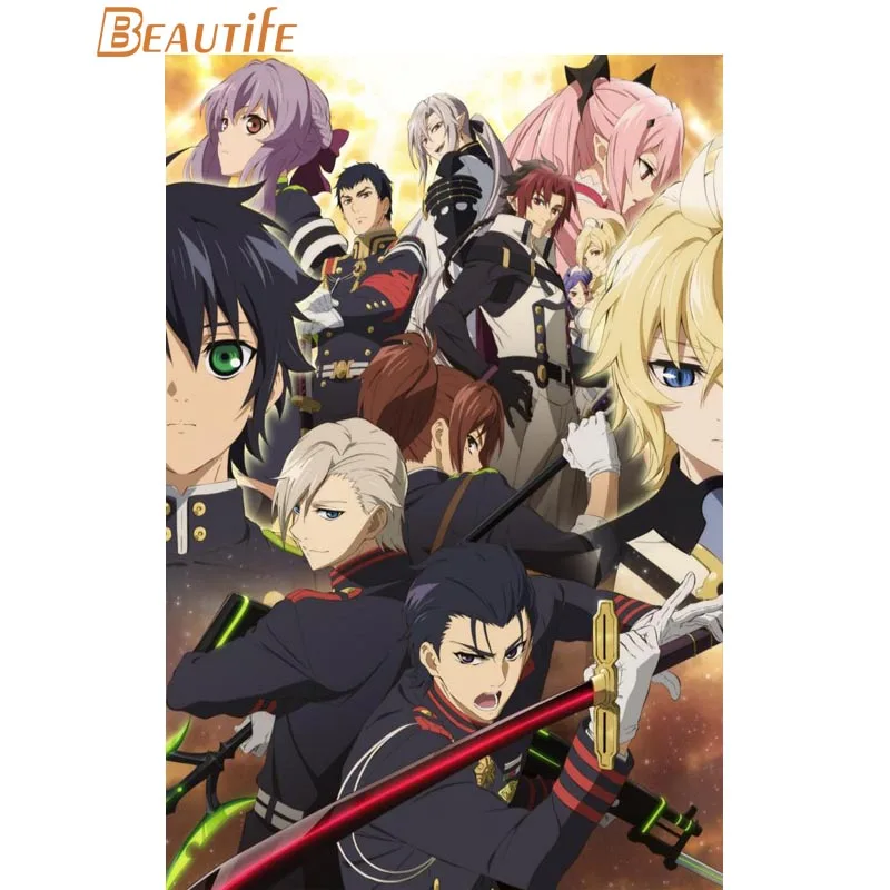 Seraph of the end плакат ткань Шелковый украшения дома Художественный тканевый с
