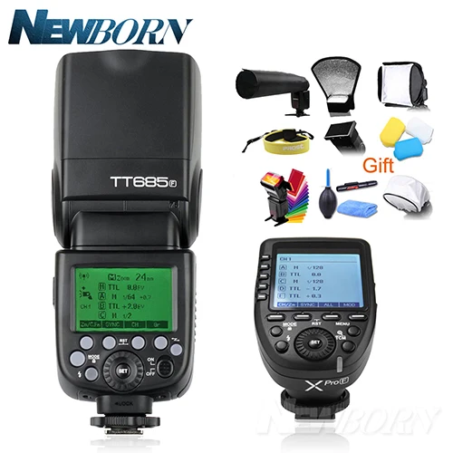 Godox ttl II Autoflash TT685F камера вспышка 2,4G Беспроводная HSS 1/8000s GN60+ 2,4G Беспроводная система X Xpro-F Комплект для Fuji camera s - Цвет: kit 3