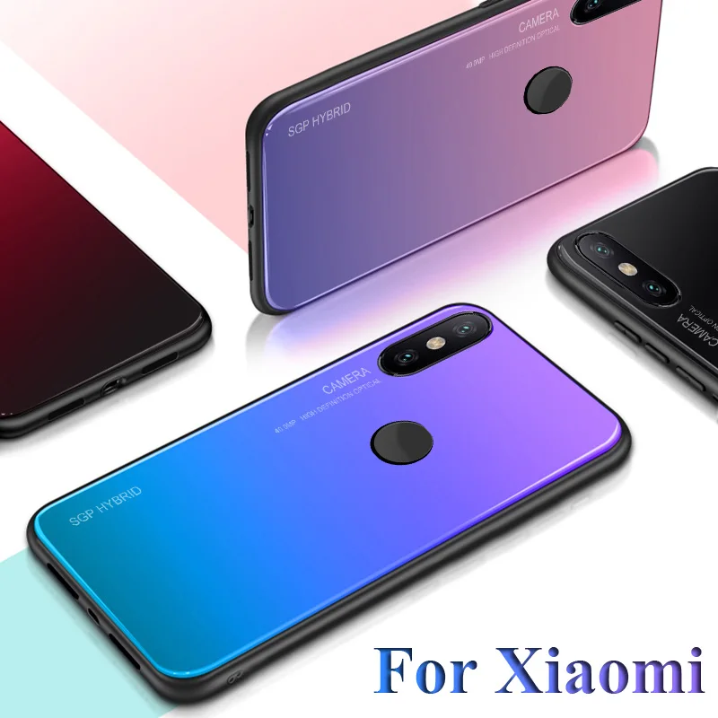 

Gradient Tempered Glass Case For Xiaomi Redmi Note 6 Pro 5 5a Plus Mi 8 6 A2 Lite A1 Mi8 Pocophone F1 Mix 2 2s Protective Cover
