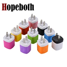 Hopeboth 200 шт 5В 1а USB настенное зарядное устройство штепсельная вилка США модный адаптер питания для путешествий для Iphone 4 4 S 5 5S samsung S3 S4 S5 Note 2 3