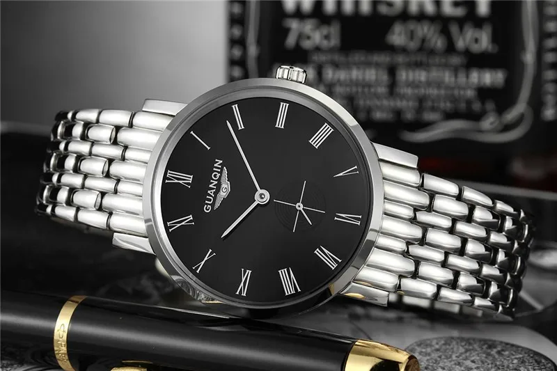 GUANQIN Men'S Watches New Luxury Brand Watch Men Fashion Simple Quartz-Watch Stainless Steel Strap Waterproof Relogio Masculino  (4)