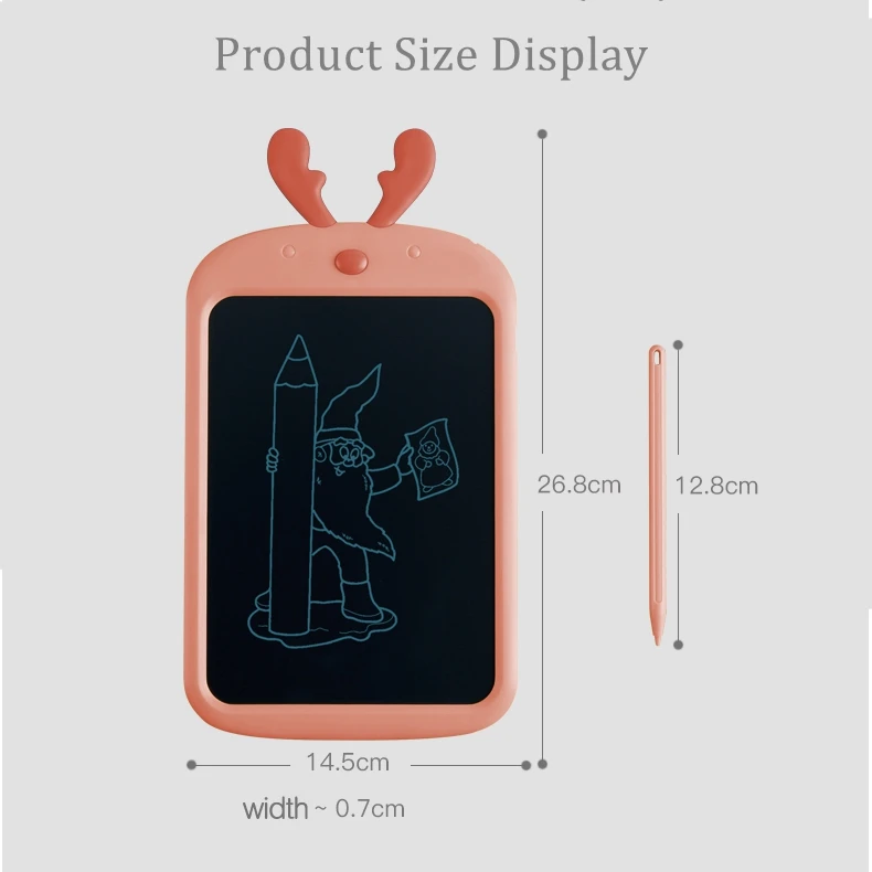 Beiens 8,5 дюймов lcd доска для рисования цифровой планшет для письма с кроликом с ручкой портативные электронные игрушки для рисования Детские обучающие игрушки