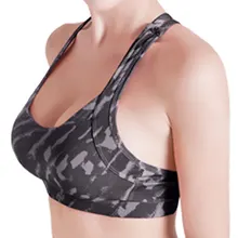 Топ Фитнес дышащие Спортивные кроссовки трехмерная камуфляж печатные нижнее белье спортивный бюстгальтер