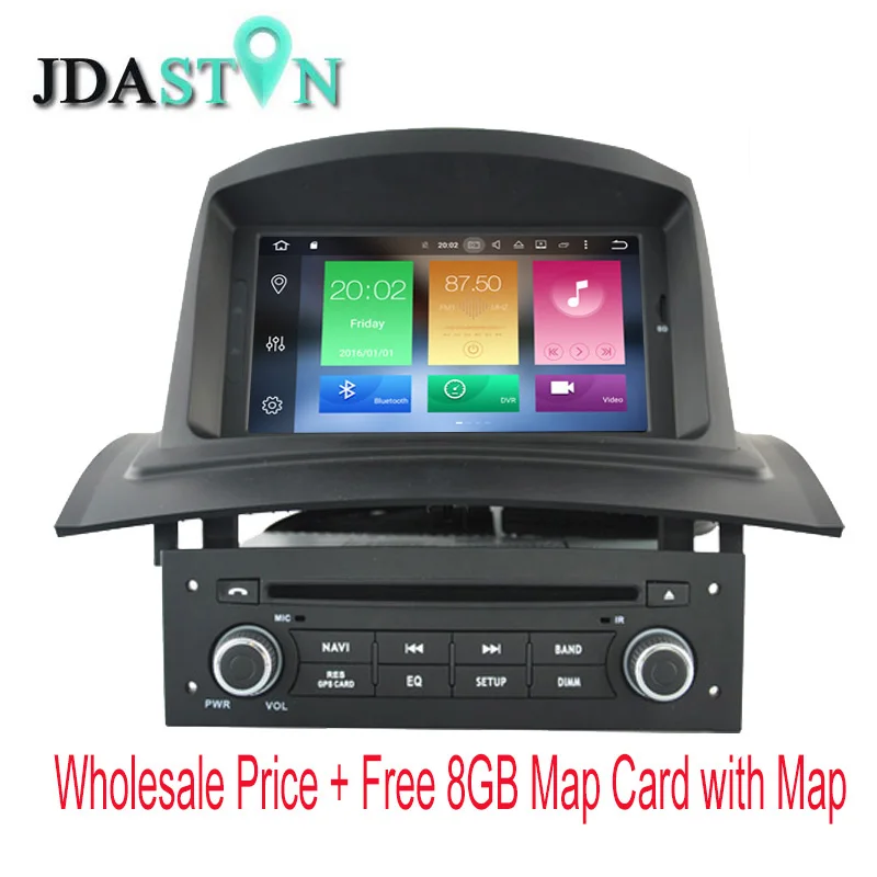 

JDASTON 4G+32G Octa Cores Android 8.0 Car DVD Player For RENAULT Megane Fluence 2002-2008 WIFI Multimedia GPS Navigation Radio