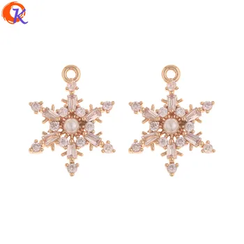 

Cordial Design 10Pcs 13*17MM Jewelry Accessories/Charms/DIY Making/Snowflake/Genuine Gold Plating/Hand Made/Earring Findings