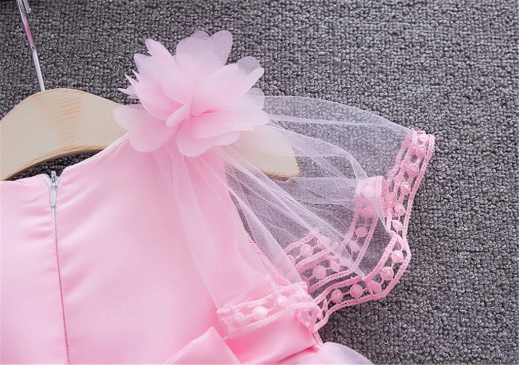 Летняя одежда для маленьких девочек; платья для малышей; кружевное платье с цветочным узором; Вечерние платья на свадьбу; платье принцессы для маленьких девочек;# XTN