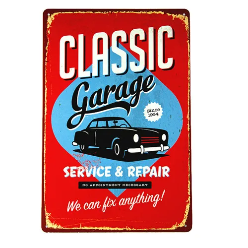 Vintage Metal Tin Signs Garage Car Motor Poster Route 66 Retro Tin Plate Garage Pub Bar Home Wall Decor