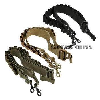 

Tactical Adjustable 2 Point Shotgun Sling 15 Shell Ammo Holder 12Ga 20Ga Nylon Military Shotgun Shell Sling