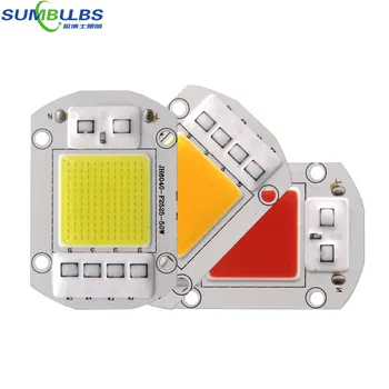 

AC COB LED Bulb 20W 30W 50W Plant Grow Light LED Diode Chip 110V 220V Lighting Source for DIY Floodlight Outdoor Projector Lamp