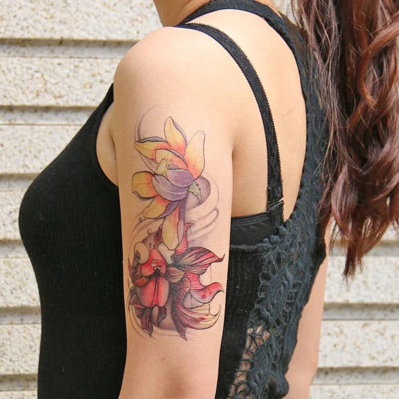 Grand Tatouage Temporaire Autocollants Imperméables Femmes