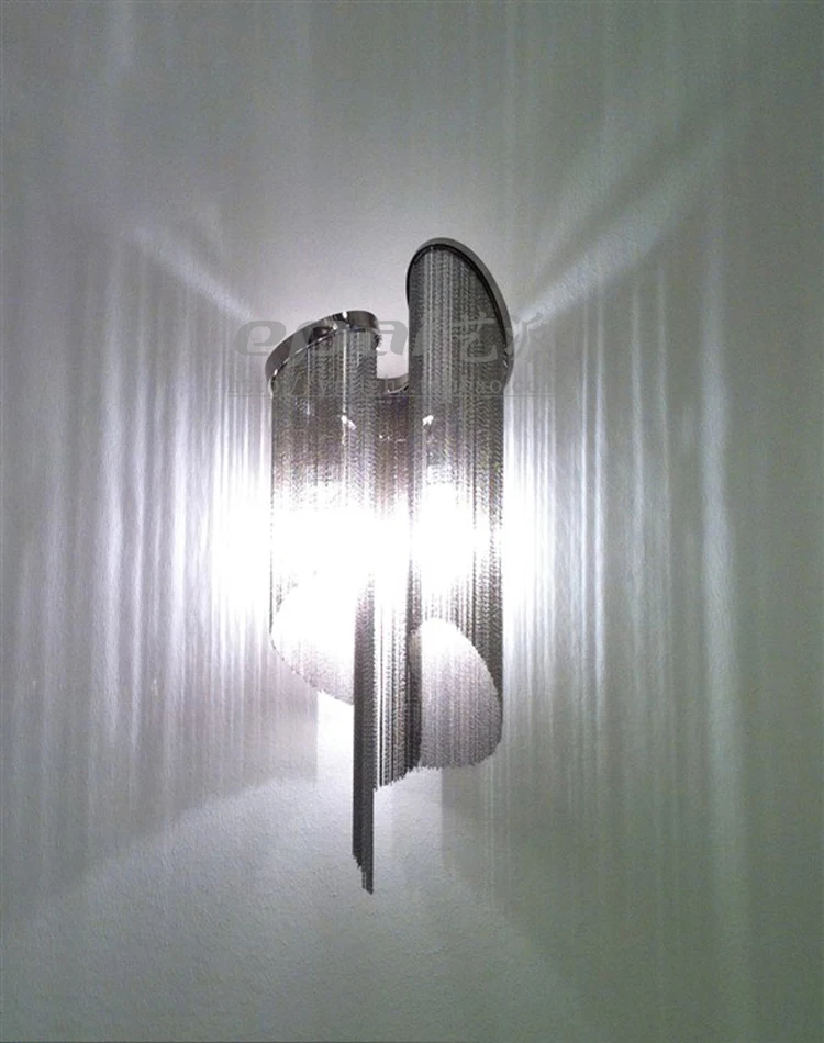 Современная мода настенный светильник с кисточкой цепи Бра Гостиная дуплексный торшер Роскошные цепи огни ZZP423420