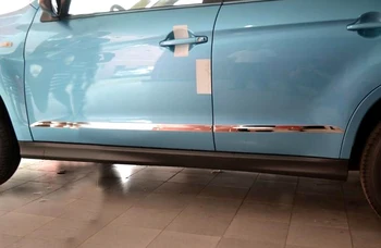 

4pcs Chrome ABS Side Door Body Molding Surround Cover Trim For Mitsubishi outlander sport ASX 2013 2014 2015 car styling