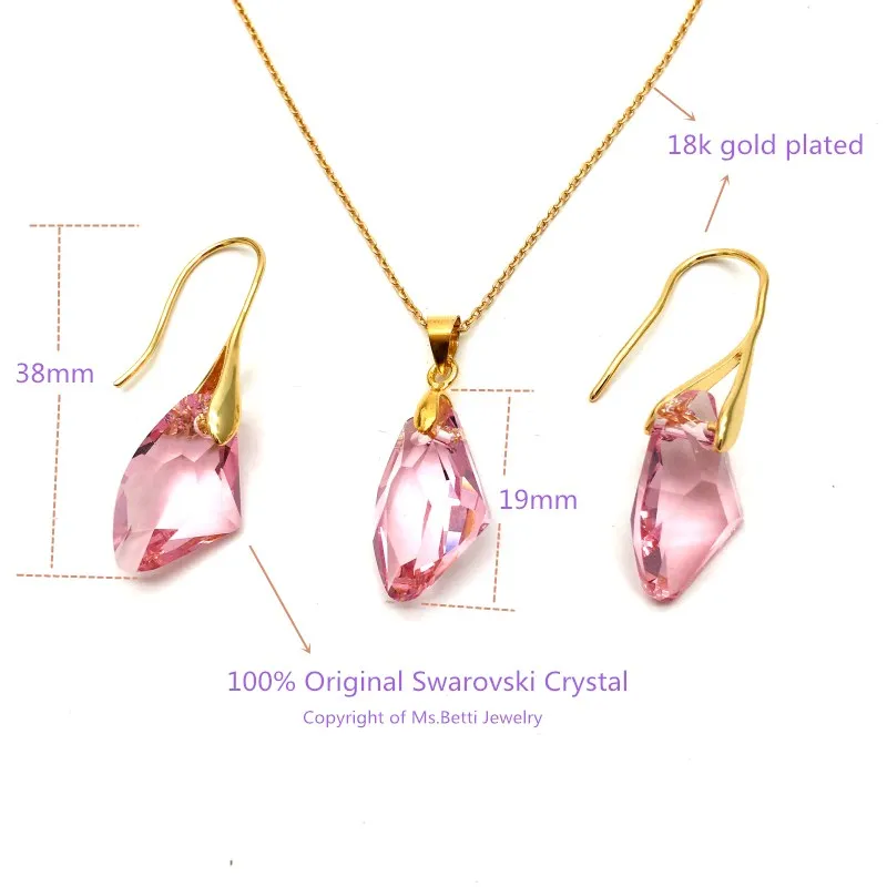 Ms Betti Galactic Vertical Pendant and Earring jewelry set crystal from Swarovski16