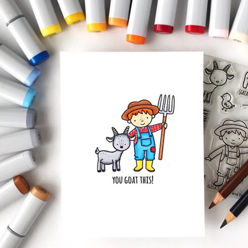 Прозрачные силиконовые штампы You Goat This Boy для рукоделия скрапбукинга