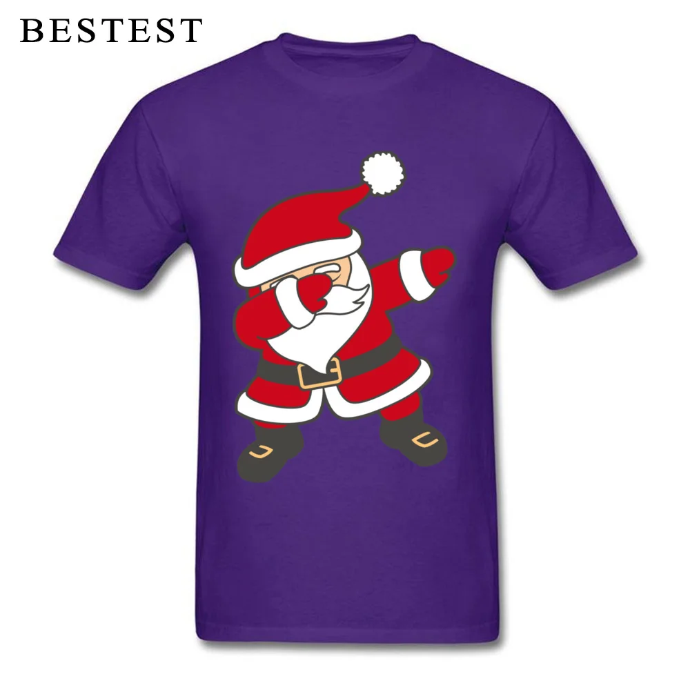 Dabbing Santa 1408 2018 New Fashion Short Sleeve cosie Top T-shirts Cotton Round Collar Mens Tops Shirt T-shirts Mother Day Dabbing Santa 1408 purple