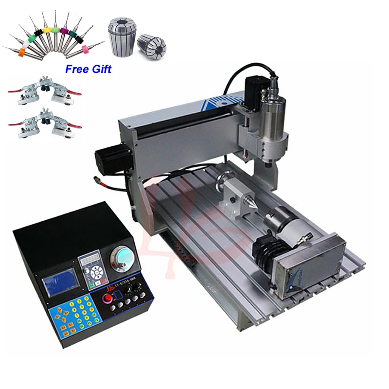 2.2KW 1.5KW Ball Screw CNC Router 6040 4 Axis CNC Metal Milling Cutting