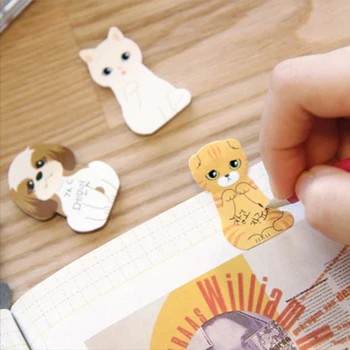 

4Pcs Korean Cartoon Cat Memo Pad Kawaii Notepad Sticker School Accessory Animal Cute Fun Gift Stationery Store Office Decoration