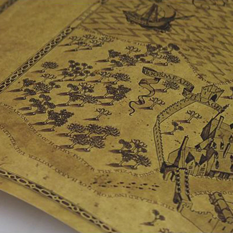 1PC Vintage Movie Maps 26.5cm*72cm Creative Kraft Paper Maps For DIY Decoration Scrapbooking School Supplies Stationery