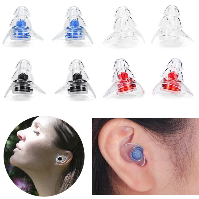1 Pair Soft Silicone Ear Plugs Sound Insulation Ear Protection Earplugs