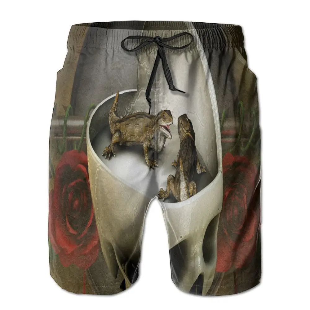 SAMCUSTOM Мужские Пот quick dry ультра легкие дышащие для отдыха дома Шорты "guns n roses 3D печать пляжные шорты