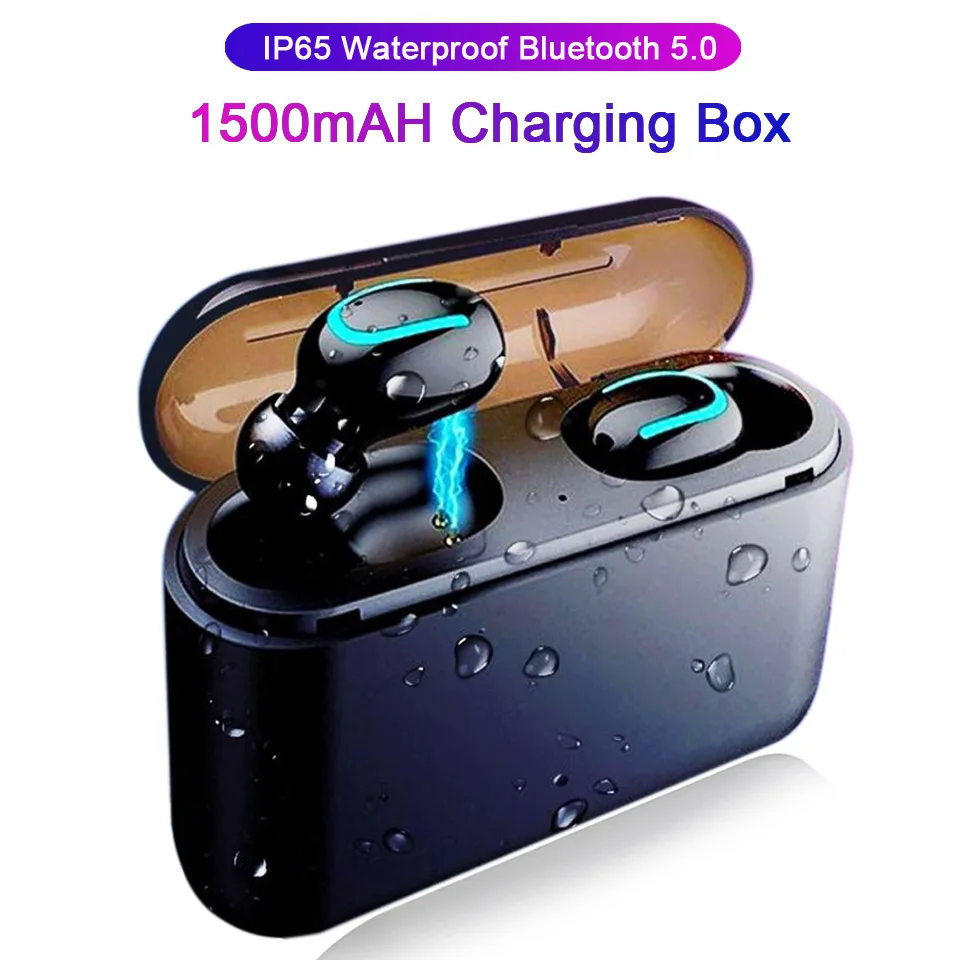 

TWS bluetooth 5.0 wireless earphones Q32 bluetooth earphones headphones cordless headphone handsfree phone earphones 1500mAH